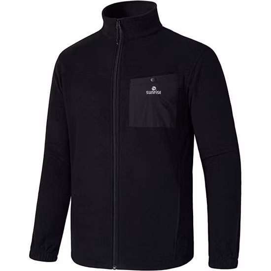 Men′s Full Zip Fleece Outdoor Jacket Soft Polar Fleece Winter Coat with Pockets