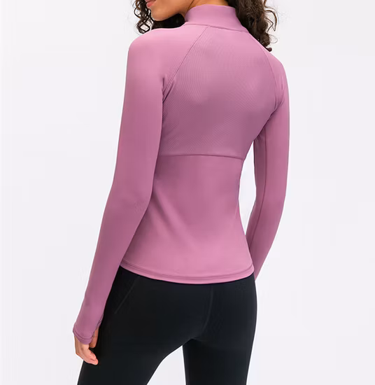 Female Zipper Yoga Sports Gym Fitness Athletic Sports Active Pilates Wear Running Jacket