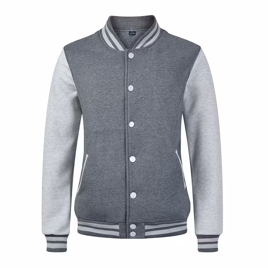 Custom Outdoor Men Bomber Letter Man Varsity Jackets College Baseball Fleece Blank Letterman Jacket